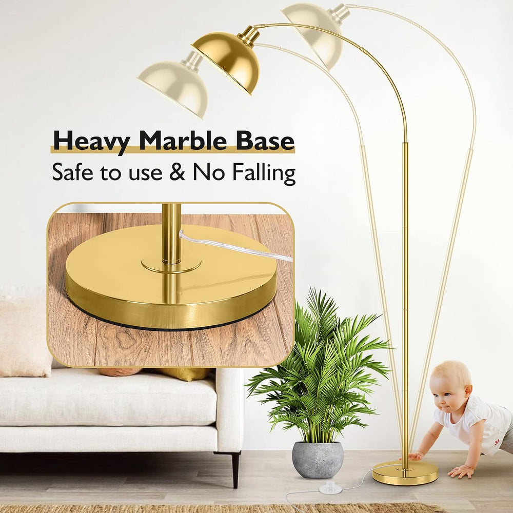 Arc Floor Lamps for Living Room, Modern Tall Standing Lamp Remote Control,Ste...