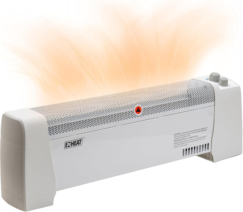 EZ-HEAT 1,500 Watt Baseboard Space Heater with Adjustable Thermostat, Dent-Pr...