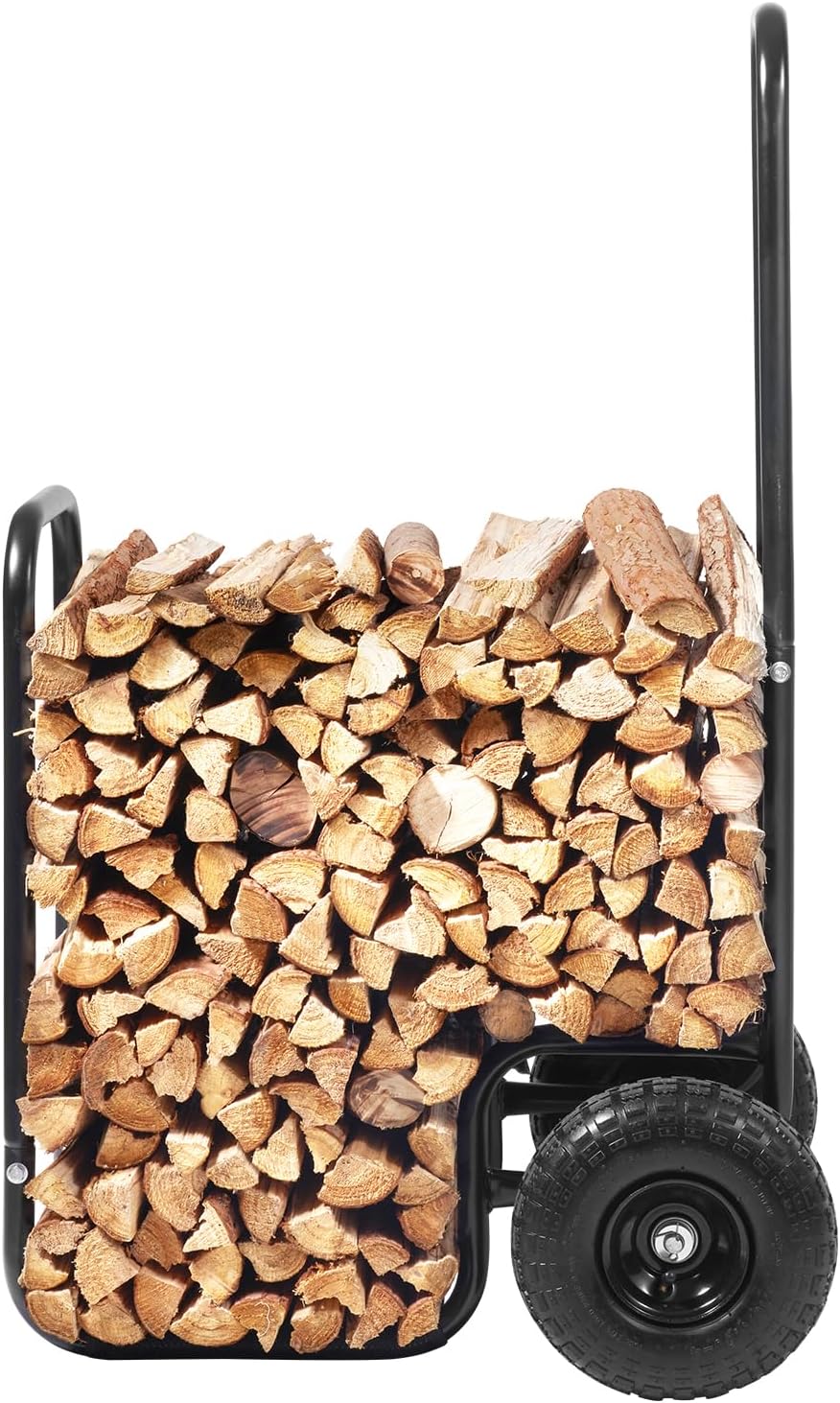 VEVOR Log Cart 250 lbs Load Capacity, Outdoor and Indoor Wood Rack Storage Mo...