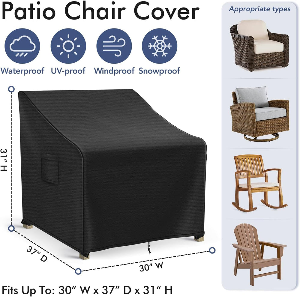 Richwon Patio Furniture Covers Waterproof for Chairs, Lawn Outdoor Chair Cove...