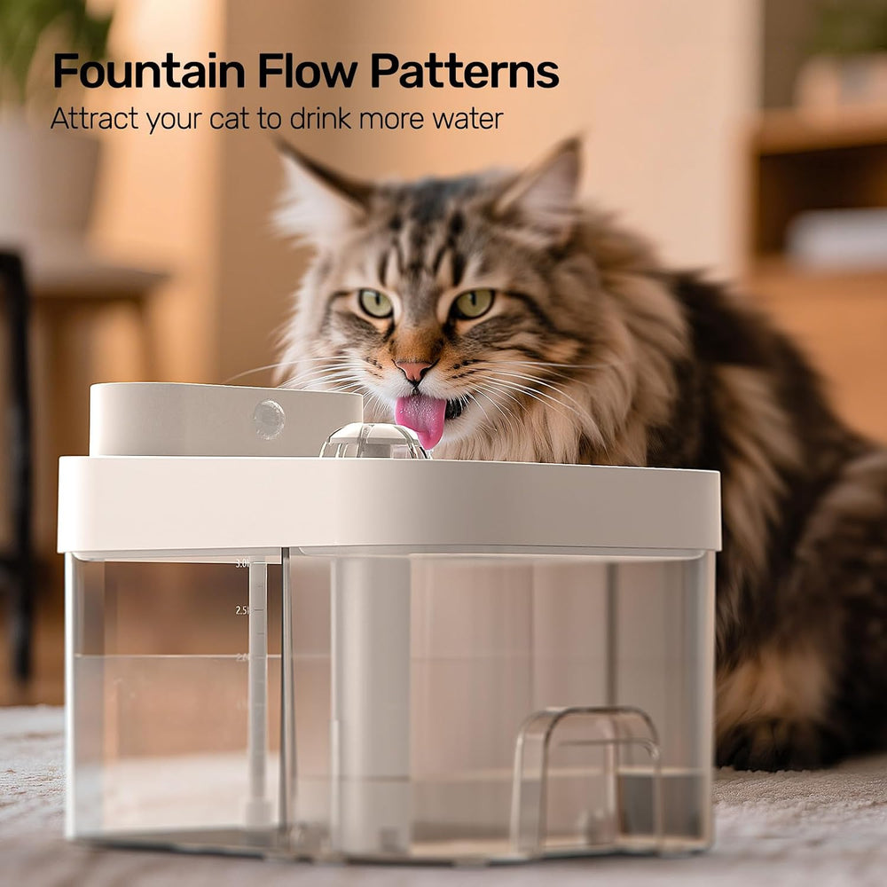 2026 Latest Cat Water Fountain, No Filter Cotton, App Monitoring Wastewater S...