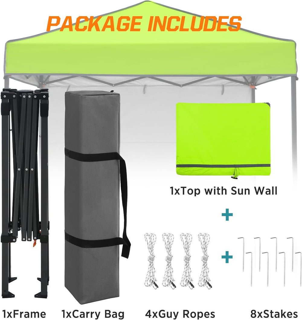 COOS BAY 6x4 Pop Up Canopy Tent with Adjustable Side Wall, Easy Setup Lightwe...