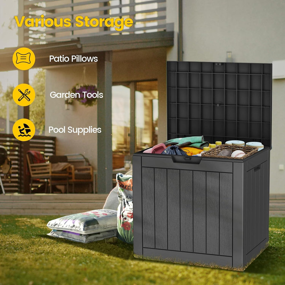 Zapdos 31 Gallon Outdoor Storage Box Deck Box for Indoor and Outdoor Use, Wat...
