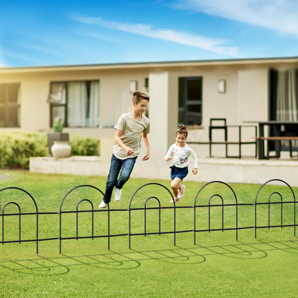 Decorative Black Garden Fencing 18inX50ft Metal Wire Edging Border Fence