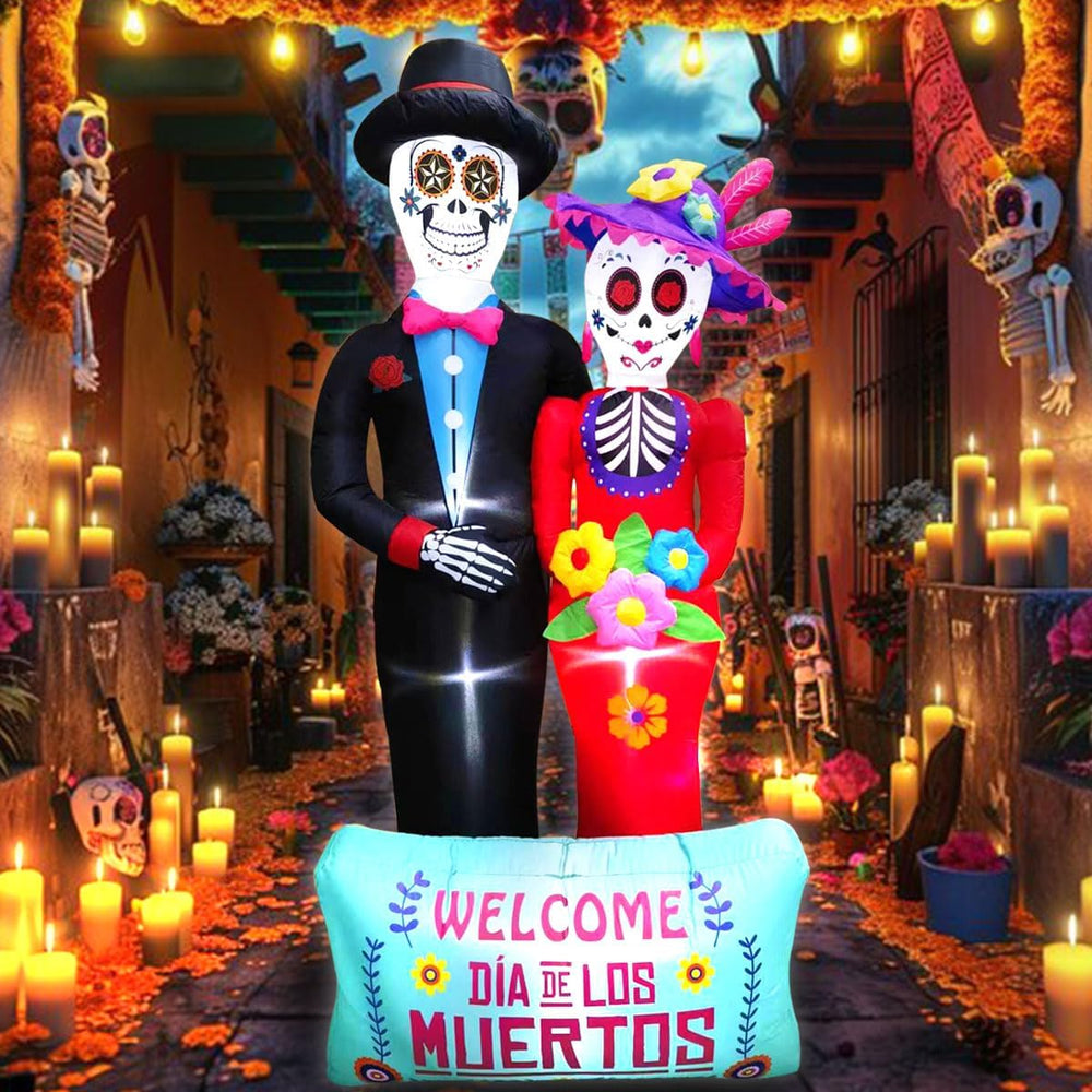 Dia De Los Muertos Decoration, 6 FT Halloween Inflatables Décor Day of The De...
