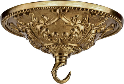 5.9 inches Chandelier Brass Canopy, Mounting Plate Kit for Ceiling Lights, Decorative Design, Vintage Style