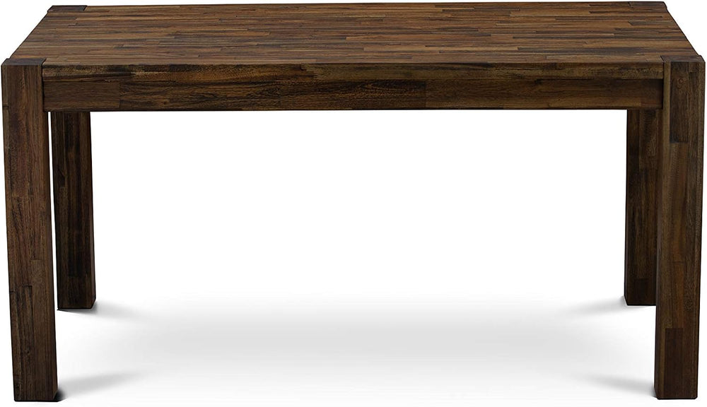 East West Furniture CN6-07-T Celina Dining Room Table - Rectangle Rustic Farm...