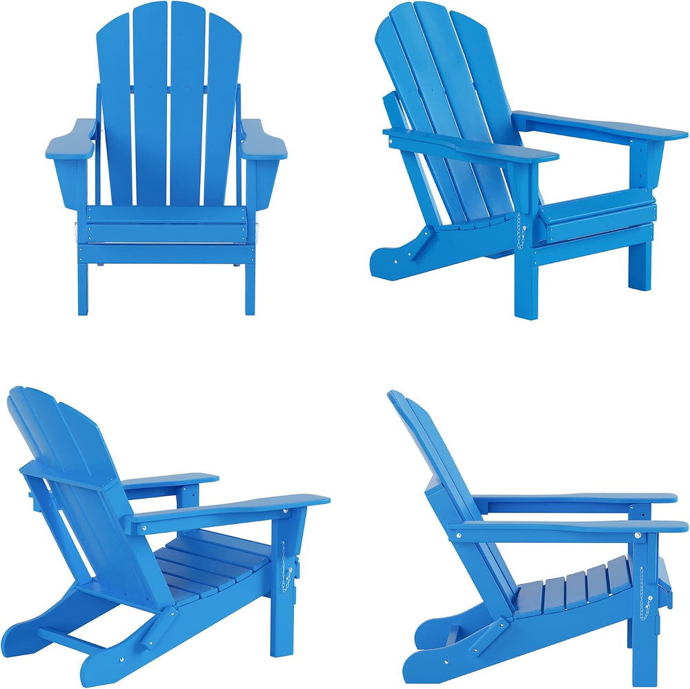 WestinTrends Malibu Outdoor Lounge Chair Set, 4-Pieces Adirondack Chair Set o...