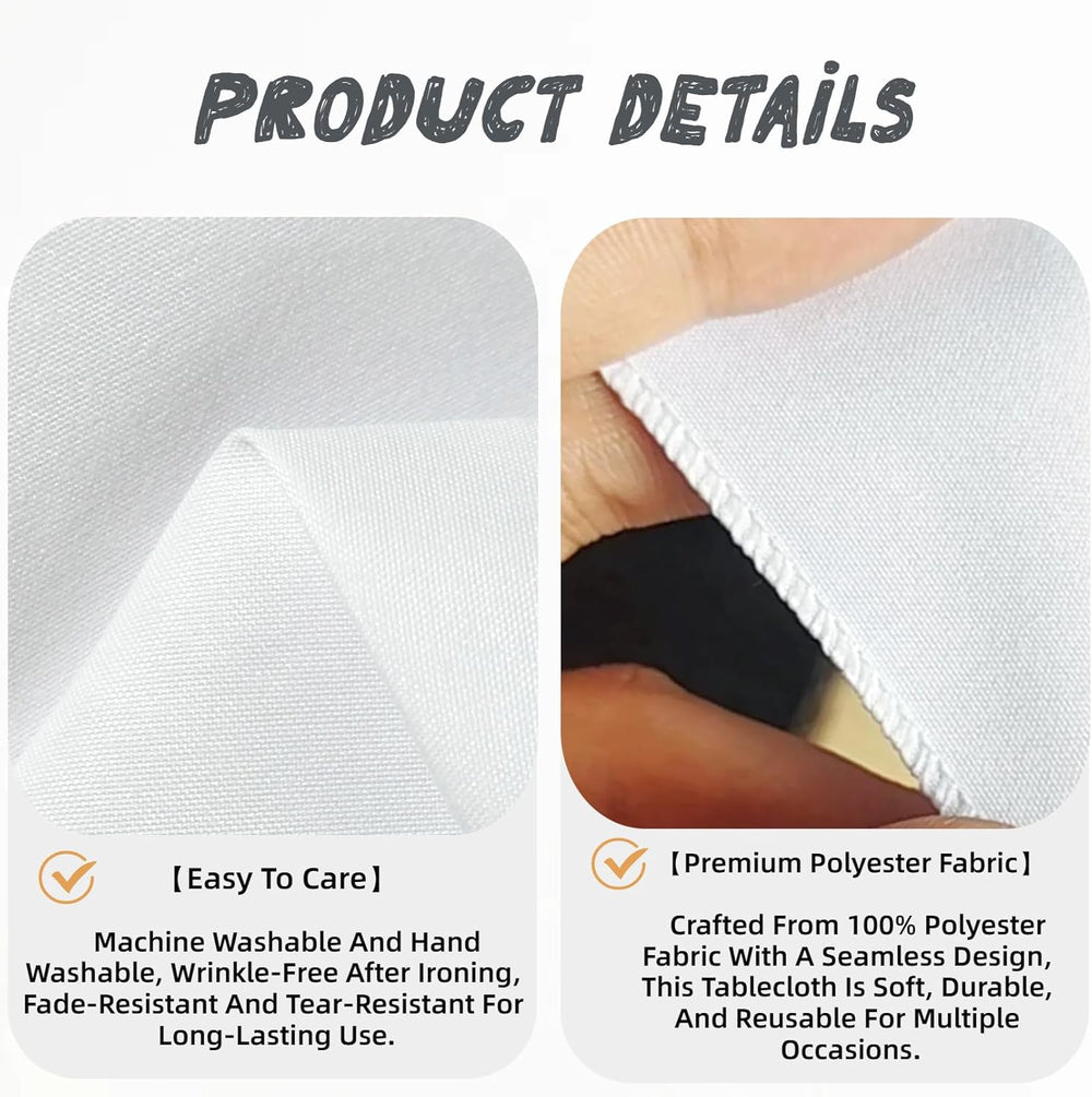 10 Pack White Table Cloth Rectangle Table Cloths for 8 Foot Rectangle Tables ...