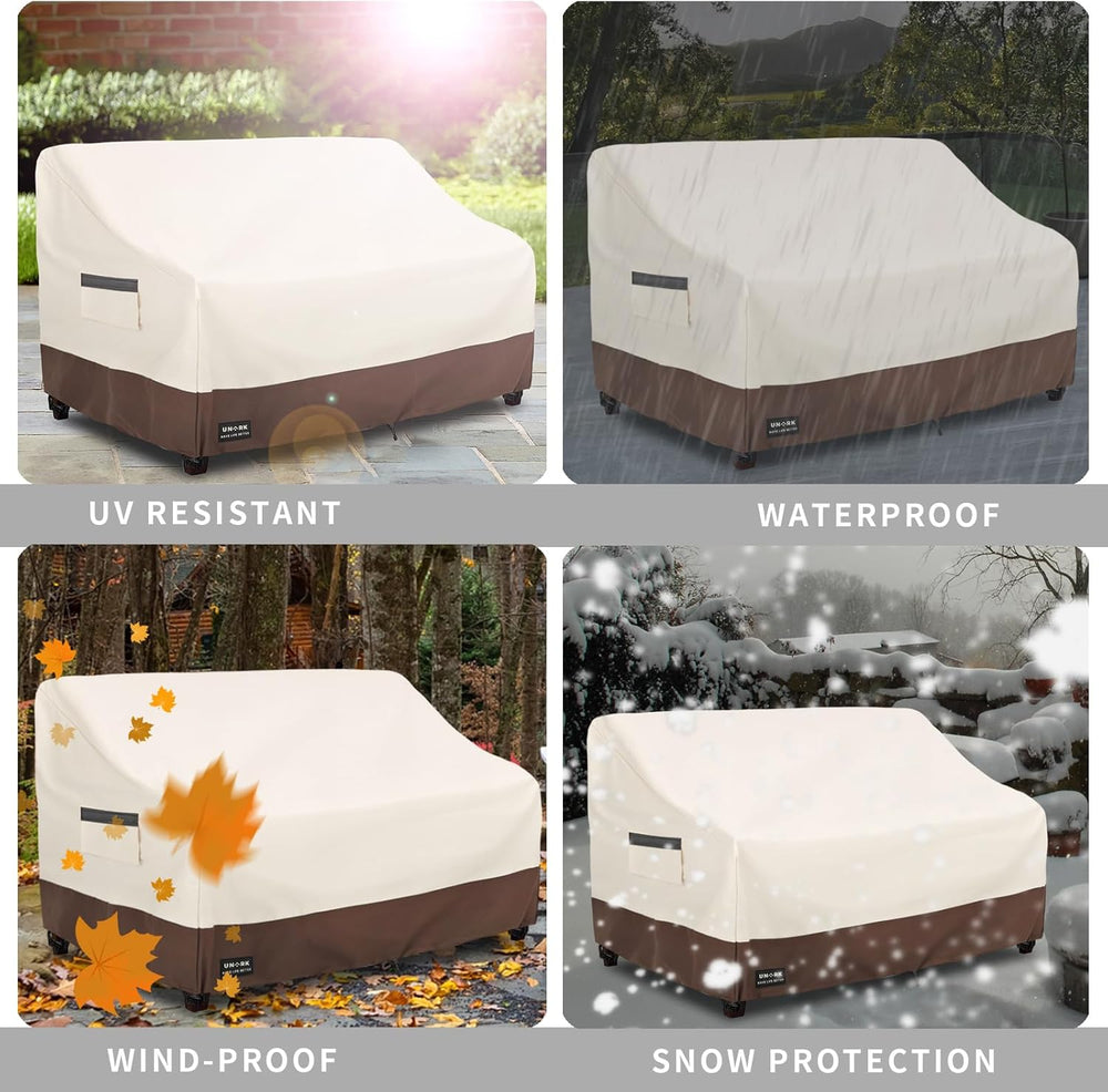Outdoor 2-Seater Loveseat Cover, Waterproof Heavy Duty Patio Furniture Covers...