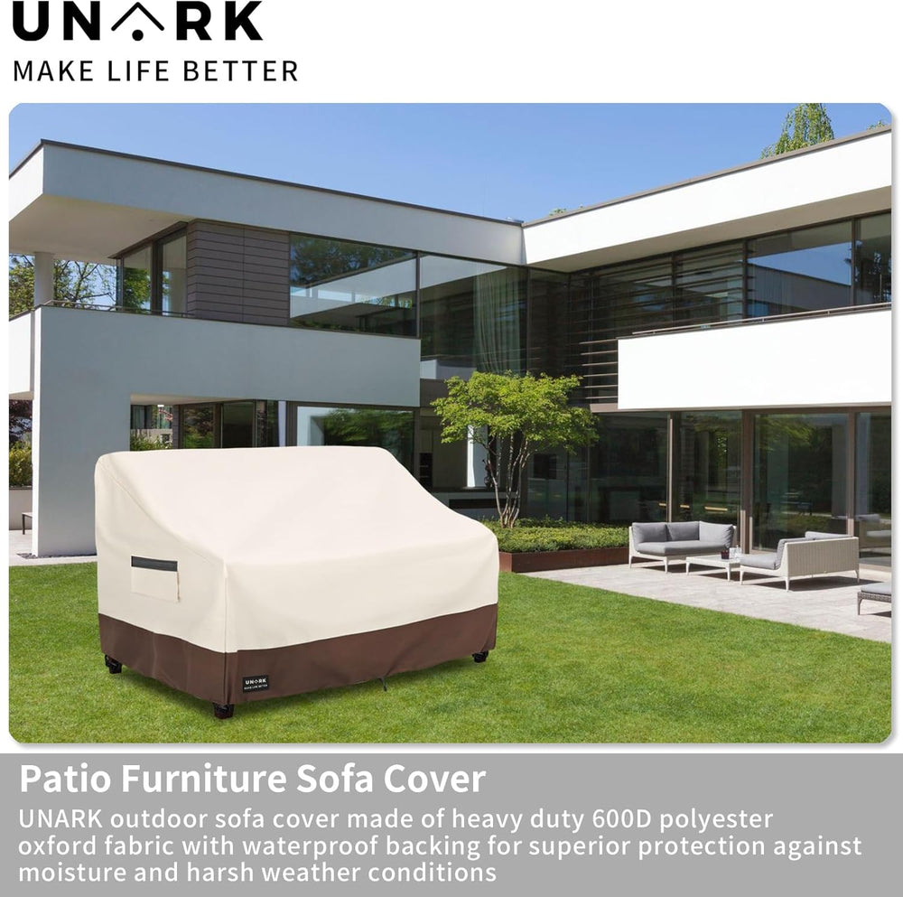 Outdoor 2-Seater Loveseat Cover, Waterproof Heavy Duty Patio Furniture Covers...