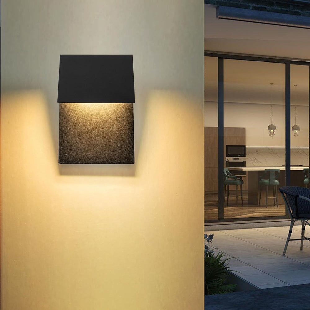 Outdoor Wall Lights Fixture, 11”LED Modern Wall Sconce, 12w Mate Black Exteri...