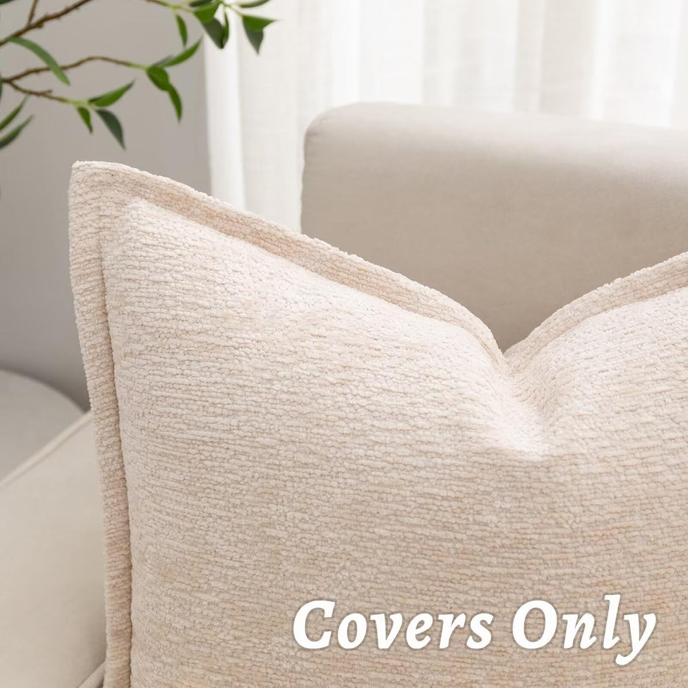 Decorative Throw Pillow Covers 26x26 Chenille Boho Pillowcase