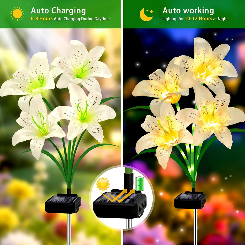 Solar Lights Outdoor, Gift for Women Mom Grandma Wife Daughter, 4 Pack 16 Sol...