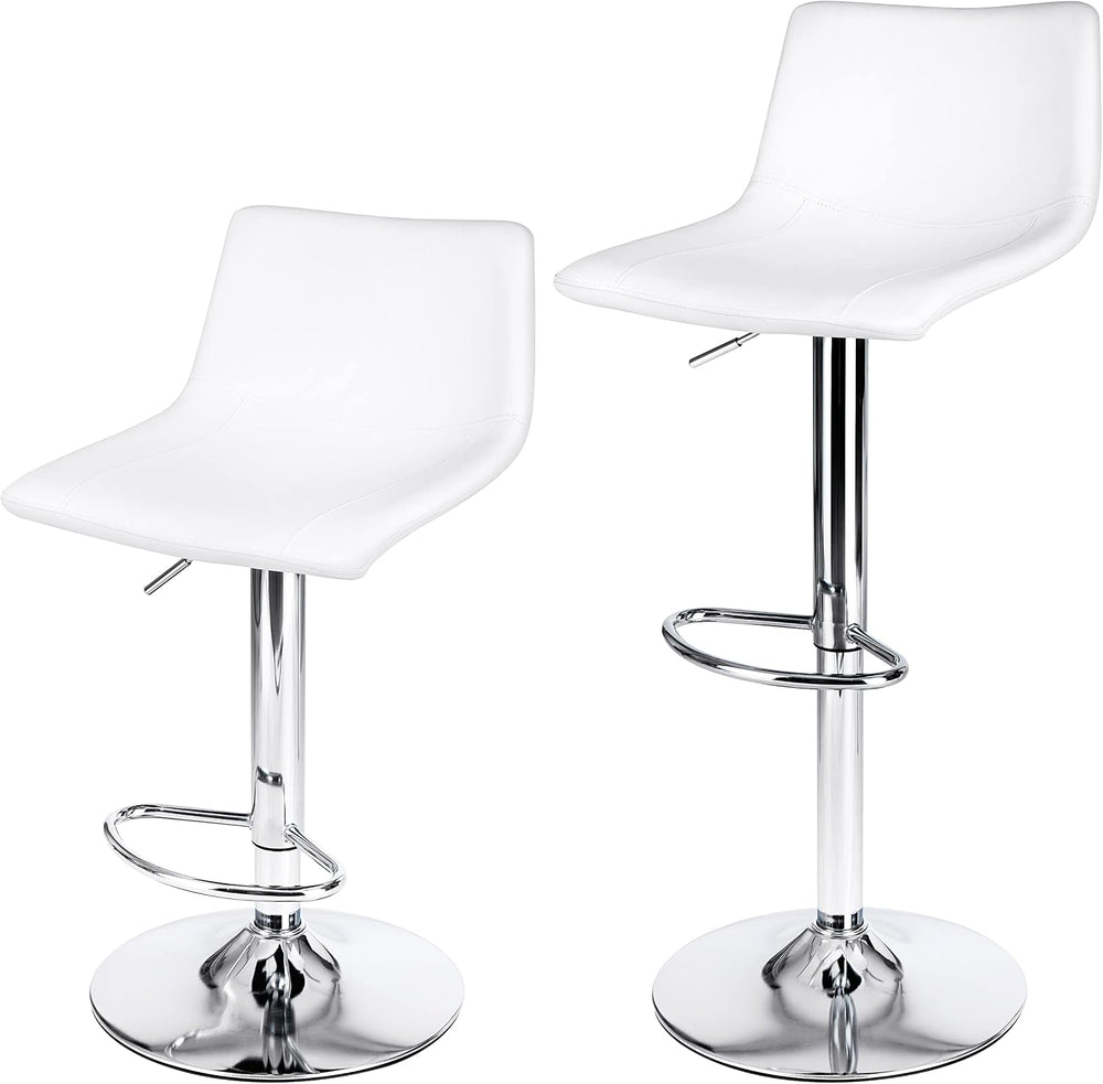 Finnhomy Bar Stools Modern PU Leather, Bar Stools Set of 2 Counter Height, Sw...