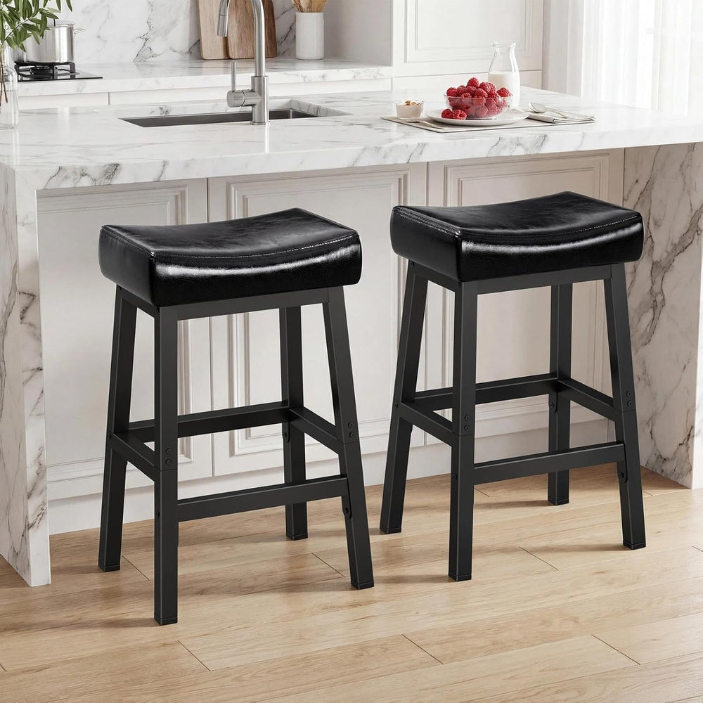 WINAZ Modern Backless Bar Stools Set of 2, 24 Inch Counter Height Stools with...