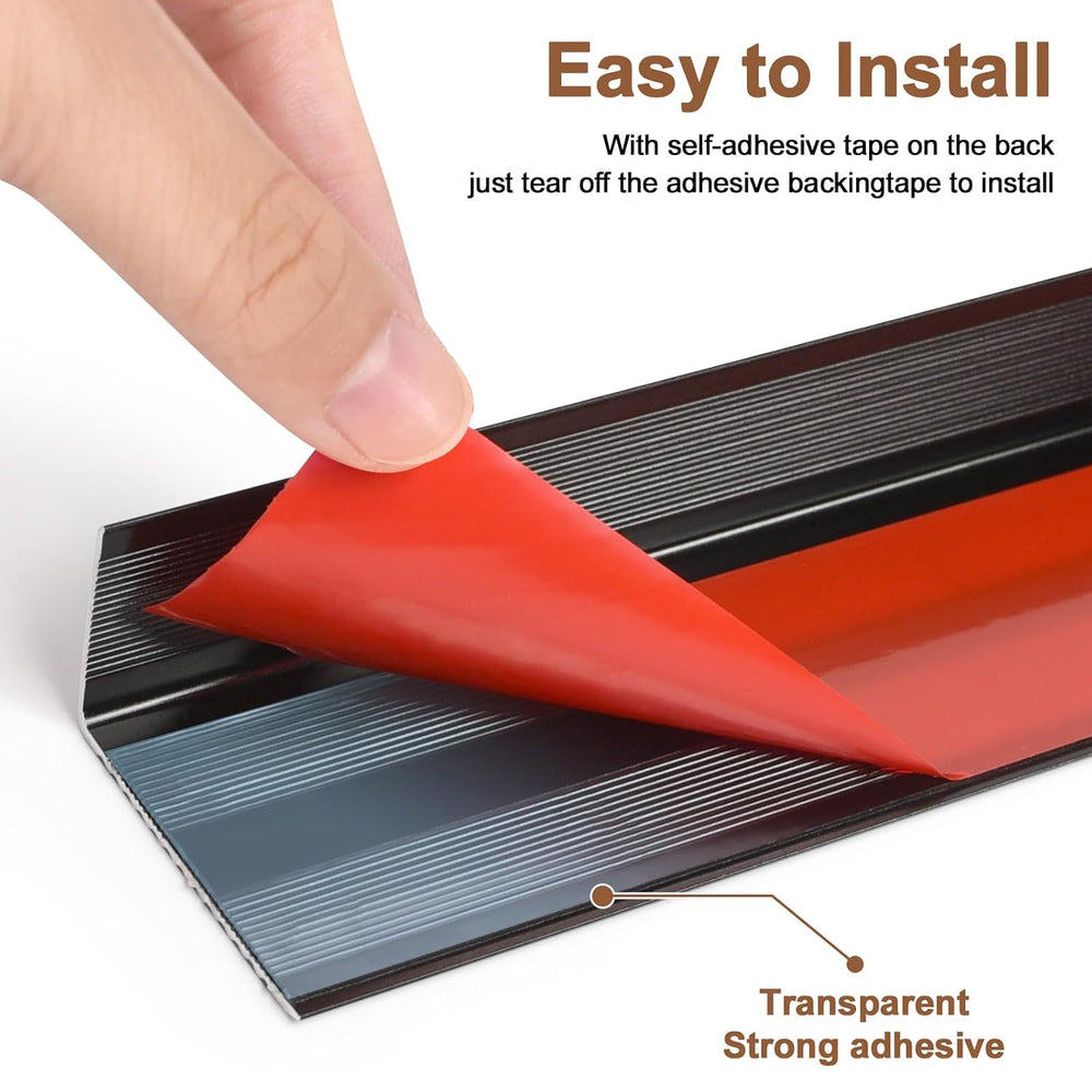 48" Metal Stair Nosing, 2-Pack Self Adhesive Aluminum Stair Edge Protect...
