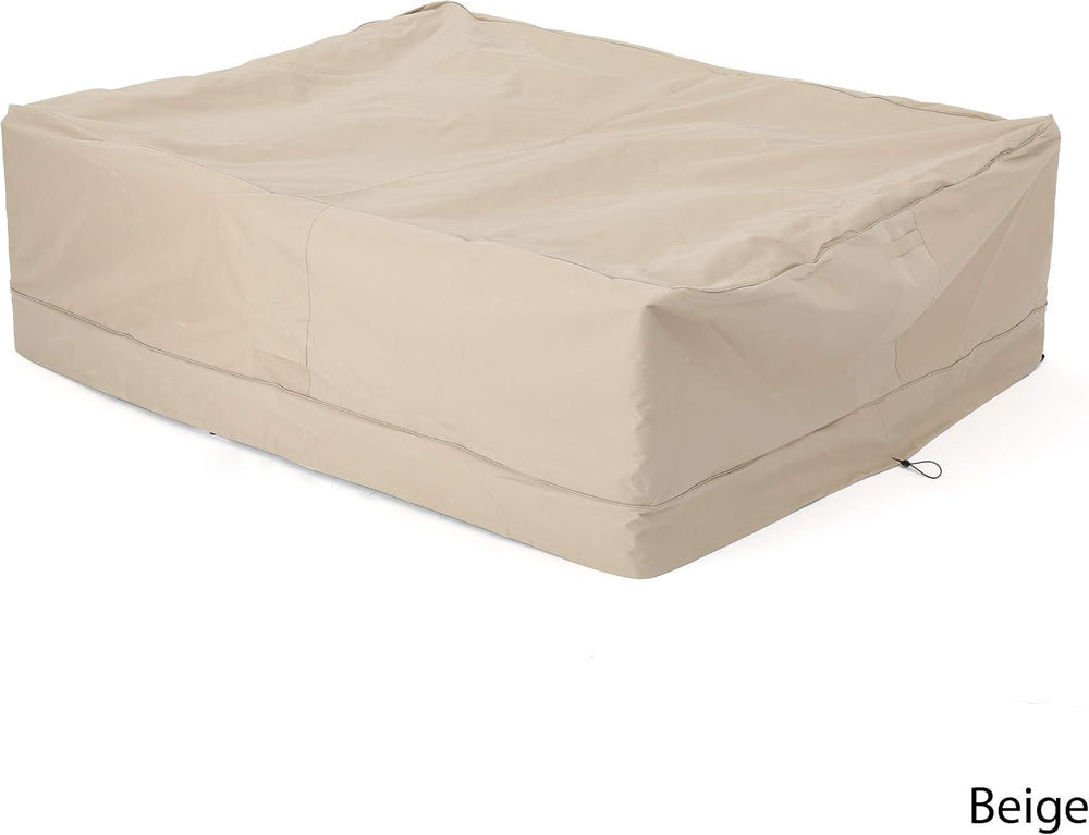 Christopher Knight Home Shield Outdoor Waterproof Fabric Chat Set Cover, Beige