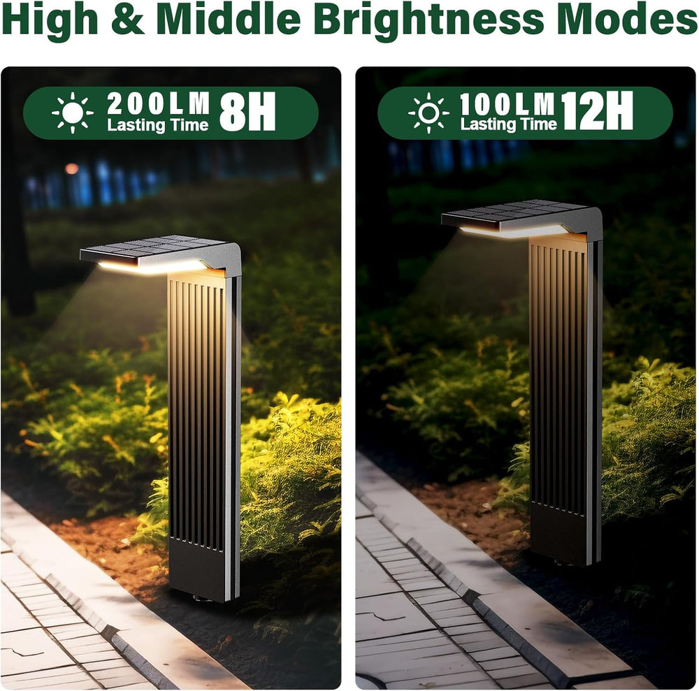 COXSENI Solar Pathway Lights Outdoor Warm/Cool White, 4Pack
