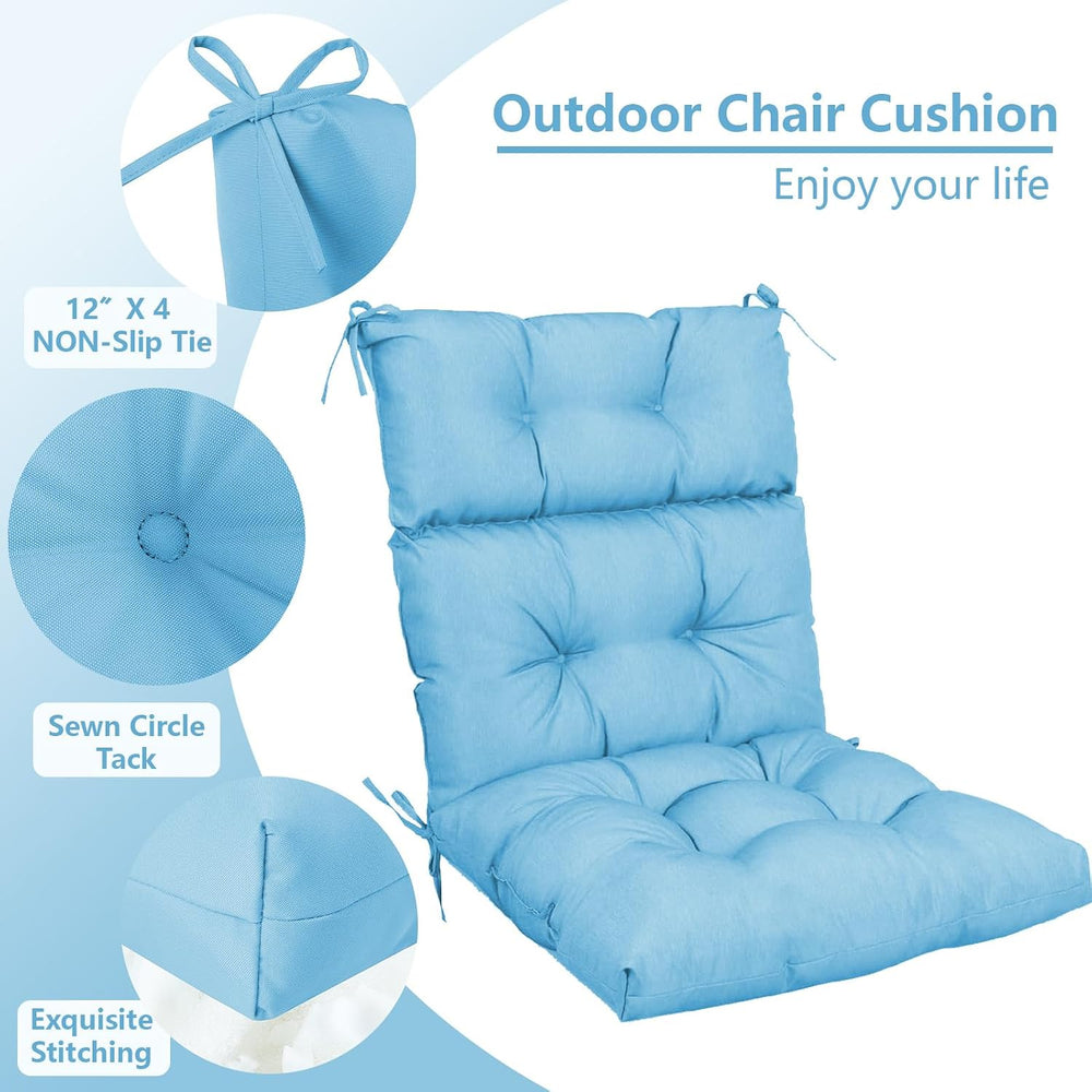 High Back Chair Cushions Set of 2, Adirondack Chair Cushion with Waterproof, ...
