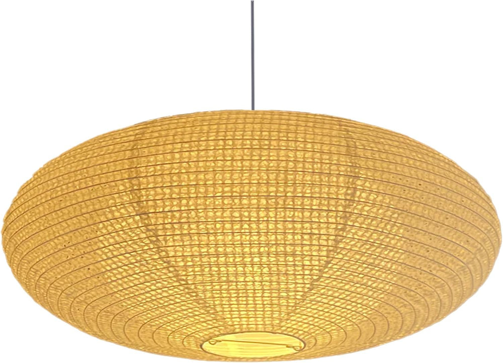 Hytsoeee(19.69Inch) Double-Layer Paper Lamp Shade, White Oblate Paper Lantern...
