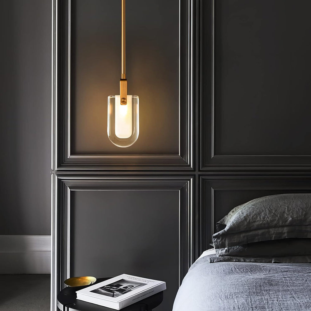 LMQNINE Gold Pendant Light Fixture Pendant Lighting Modern Pendant Light, Min...