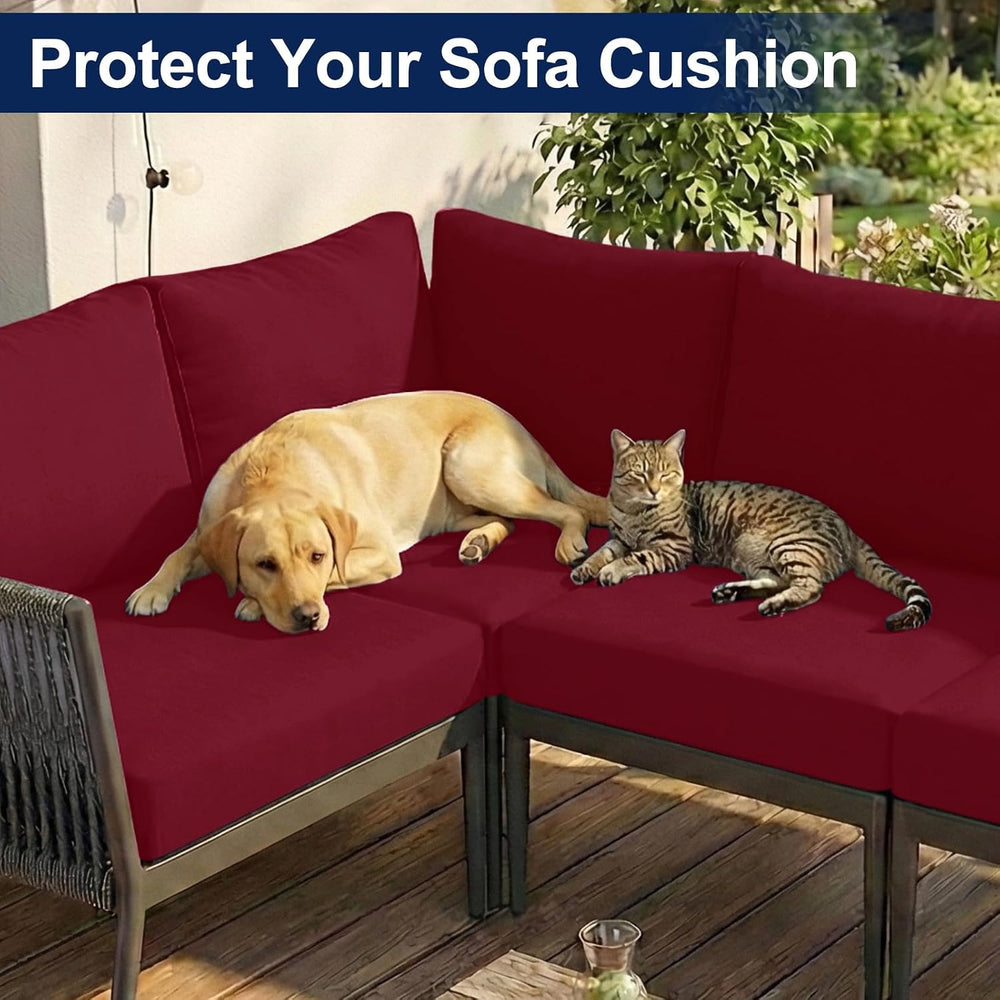 Smiry Waterproof Patio Cushion Covers, Stretch Outdoor Furniture Covers