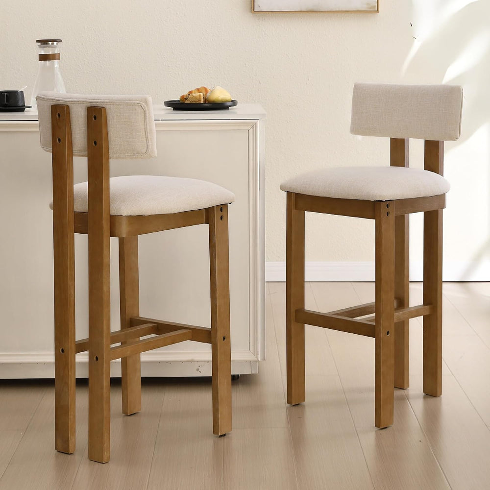 chairus Farmhouse Bar Stools Set of 2 Modern 30” Counter Height Bar Stools wi...