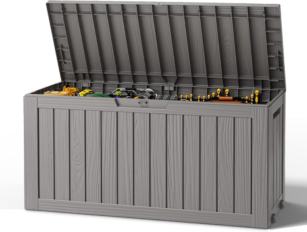 Outdoor Storage Box, Resin Deck Boxes Indoor and outdoor, Waterproof Storage ...