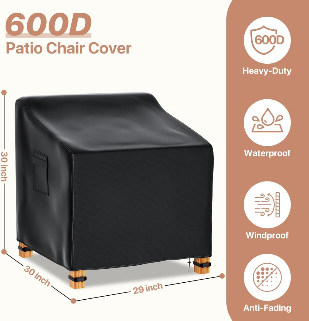 Likorlove Patio Chair Covers Waterproof – 29" W x 30" D x 30" ...