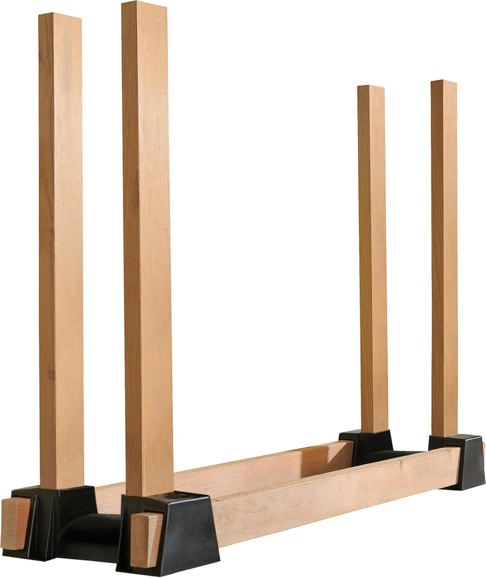 ShelterLogic LumberRack Firewood Rack Adjustable Plastic Bracket Kit, Black, ...
