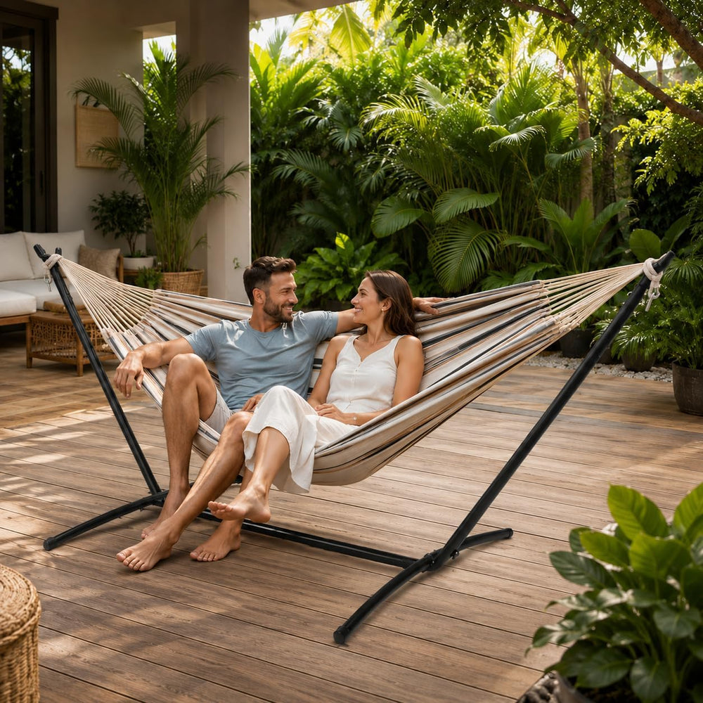 JupiterForce Hammock Stand 9FT, Heavy Duty Steel Frame, Tool-Free Assembly, S...