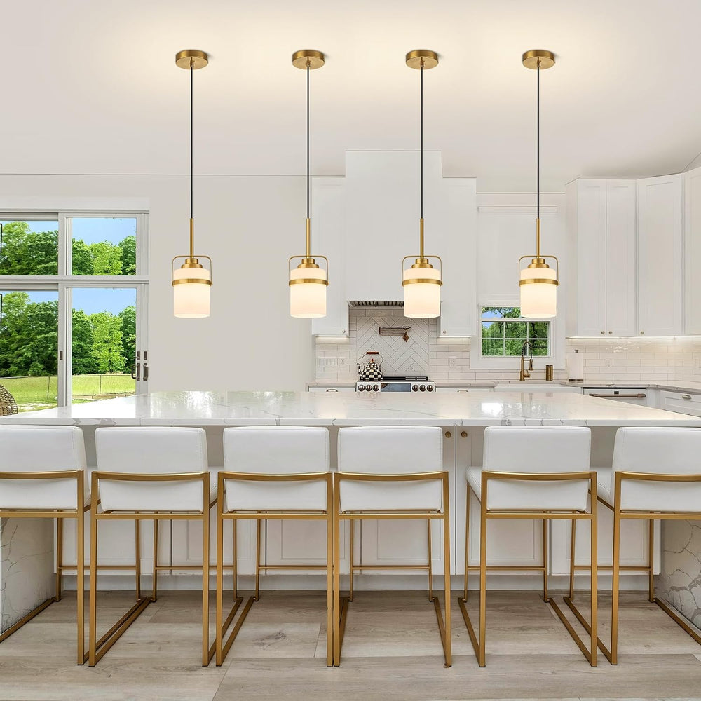 Modern Brass Pendant Lights Kitchen Island Light, Adjustable Hanging Light Fi...