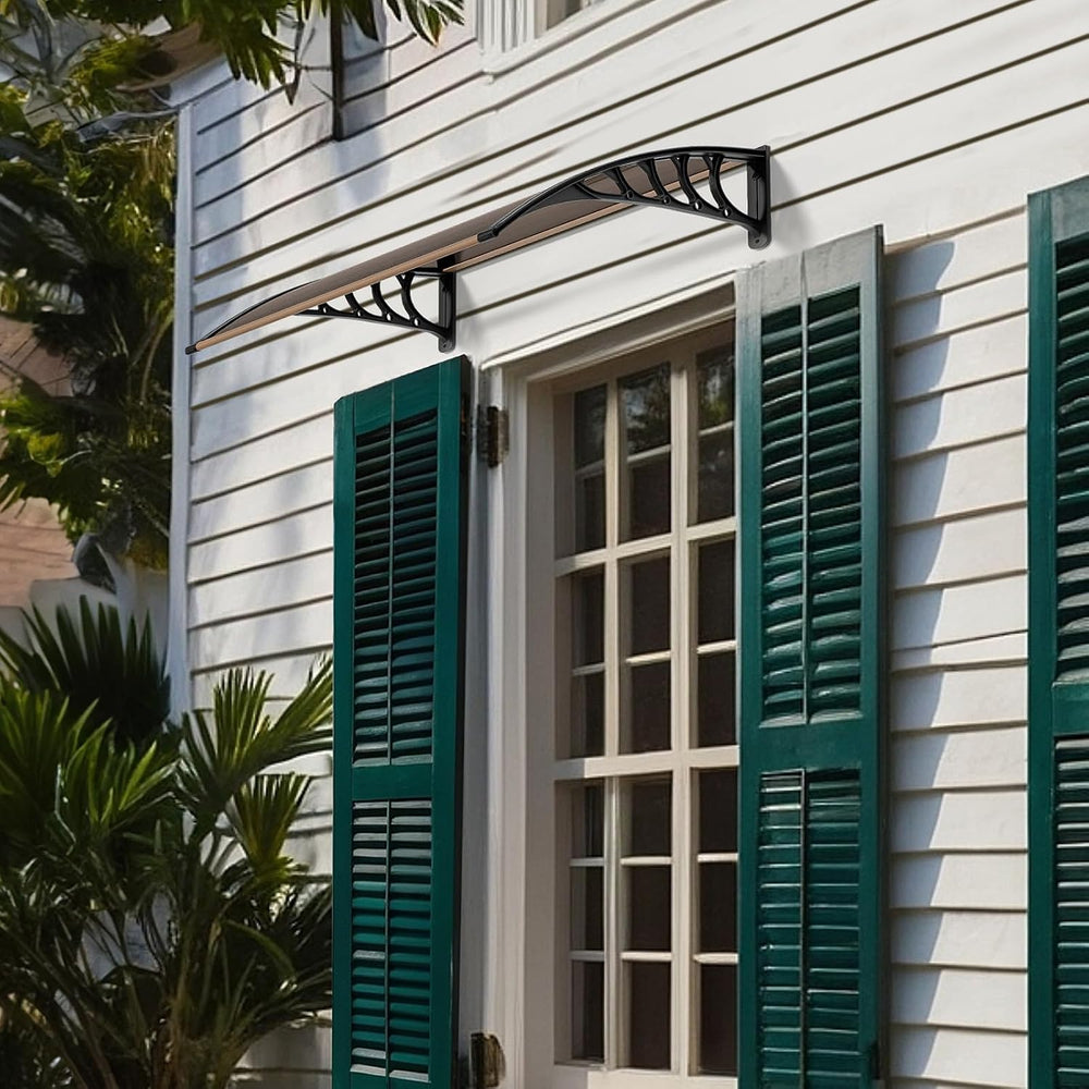 VINGLI Window Awning Door Canopy, 40" x 40" Window Awning Overhead ...