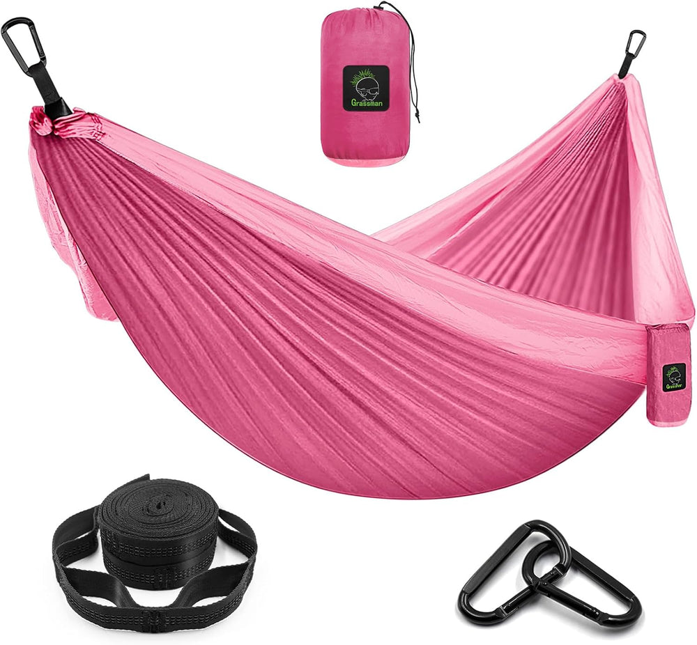 Grassman Camping Hammock Double & Single Portable Hammock with Tree Strap...