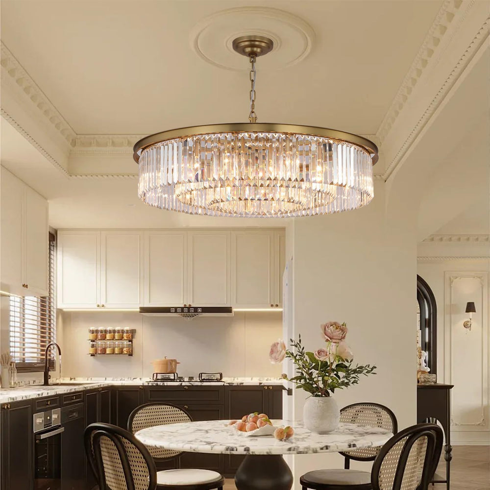 Large Crystal Chandelier Modern Luxury Pendant Ceiling Lights Fixture Antique...