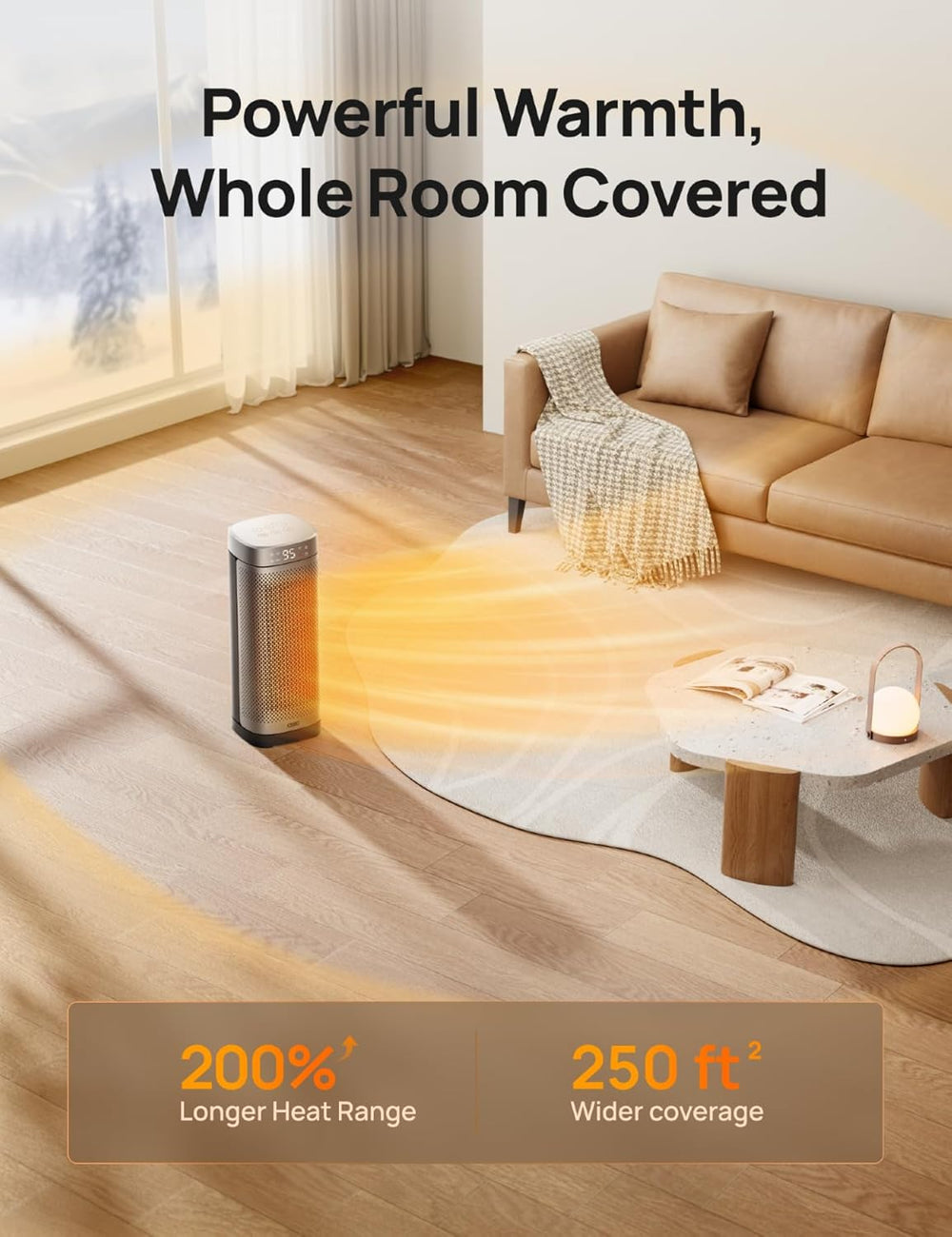 DREO Space Heaters for Indoor Use, Portable Electric Heater for Home Office