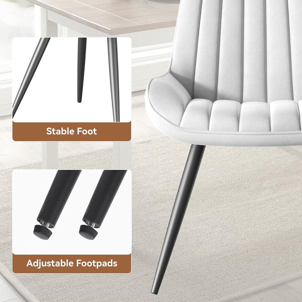 Nebuaegis Modern Dining Chairs Set of 4,Upholstered Dining Room Chairs with T...
