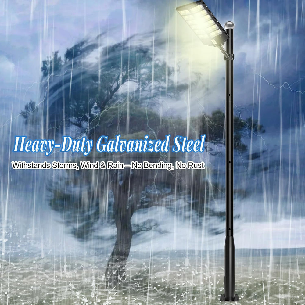 Street Light Pole 10 Ft, Outdoor Adjustable Metal Street Lamp Post for Solar ...