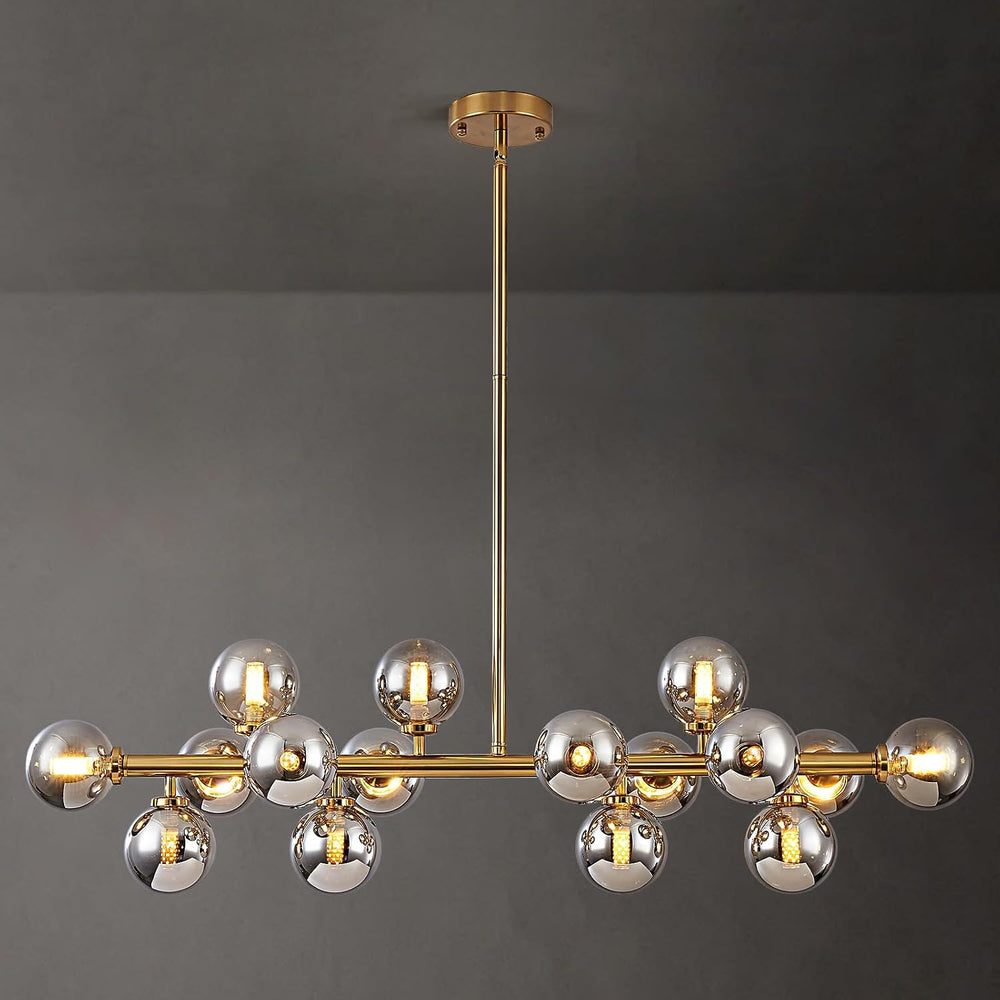 16-Light Globe Sputnik Chandelier, Mid Century Modern Light Fixture Over Tabl...