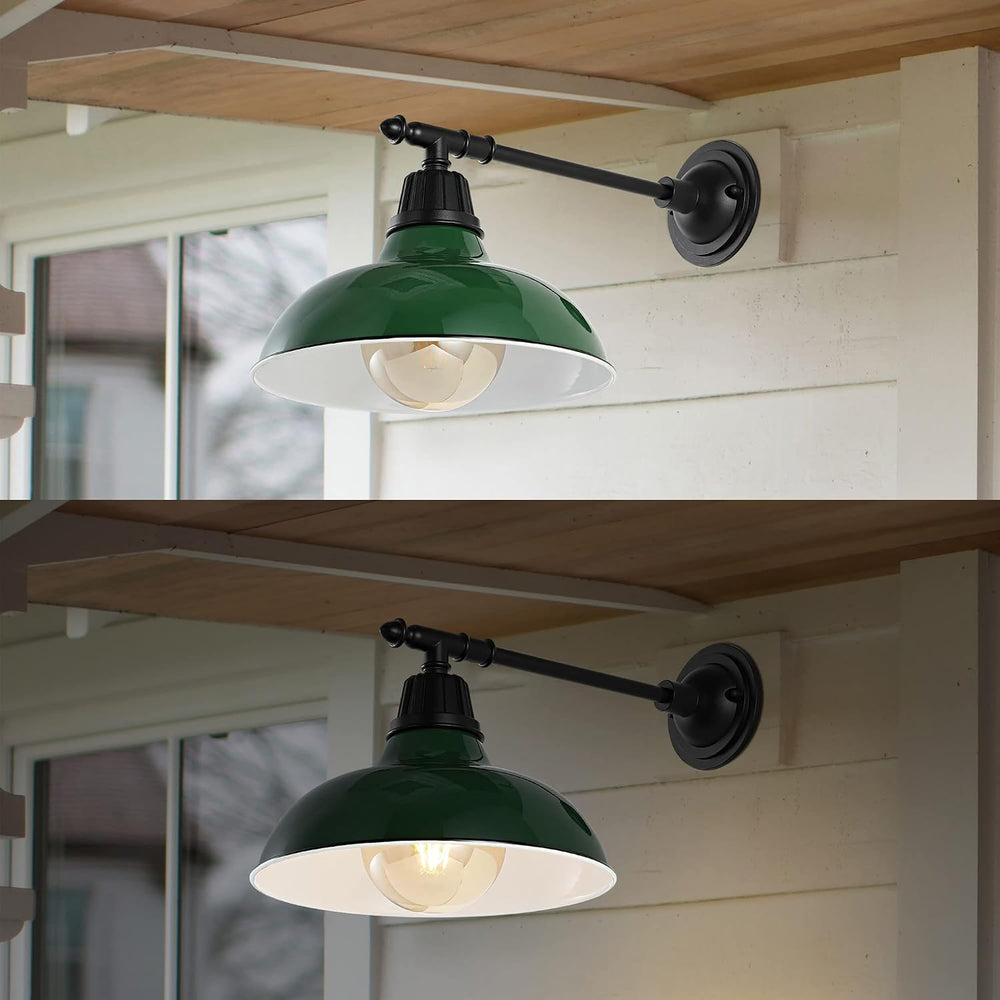 JONATHAN Y Wallace 1-Light Outdoor 12.25" Wall Sconce, Gray/Black