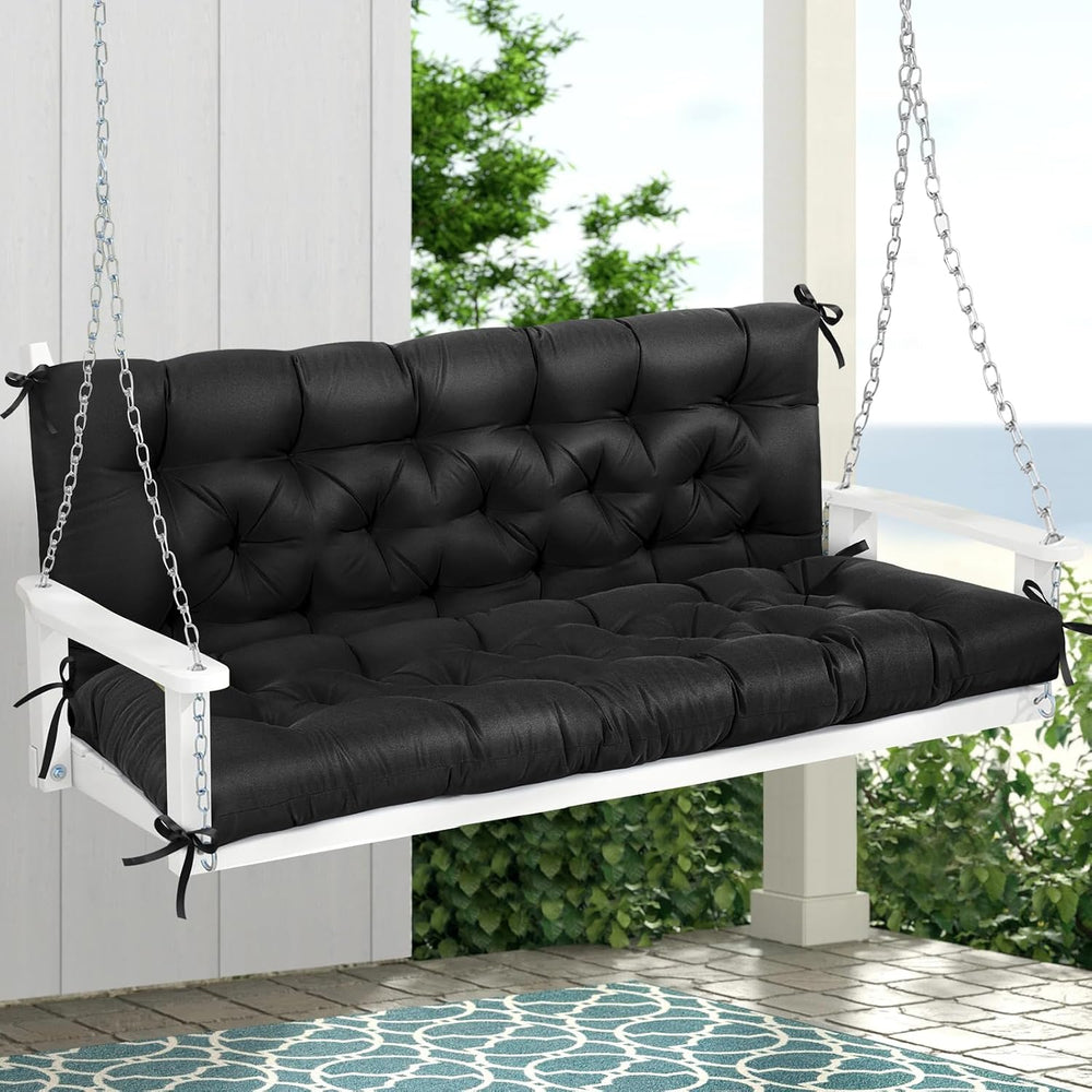 MAGIC ELEPHANT Porch Swing Cushions, Memory Foam Swing Cushion for Outdoor Fu...