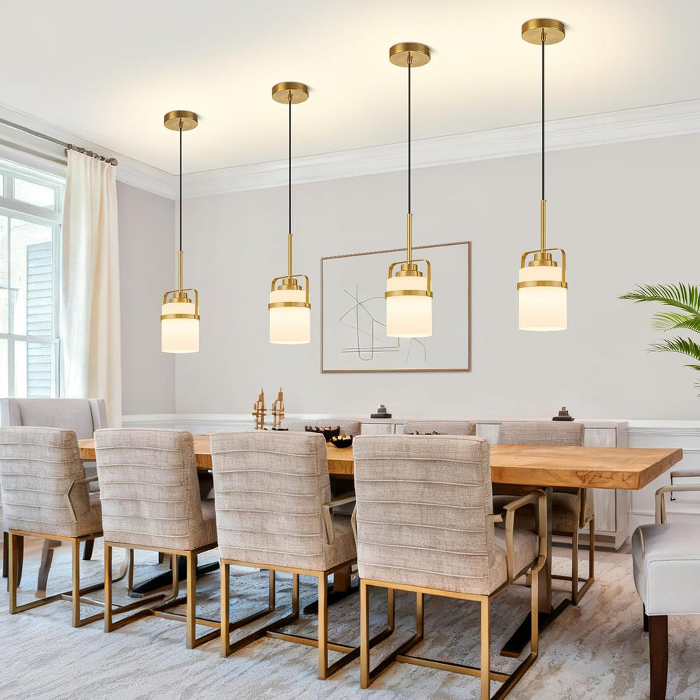 Modern Brass Pendant Lights Kitchen Island Light, Adjustable Hanging Light Fi...