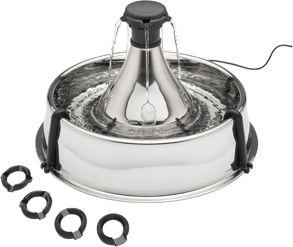 PetSafe Drinkwell Stainless Multi-Pet Fountain, red, 8 lb (PWW00-13705)