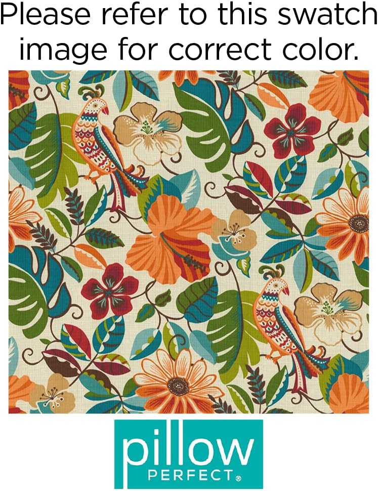 Pillow Perfect Bright Floral Indoor/Outdoor 1 Piece Split Back Chaise Lounge ...