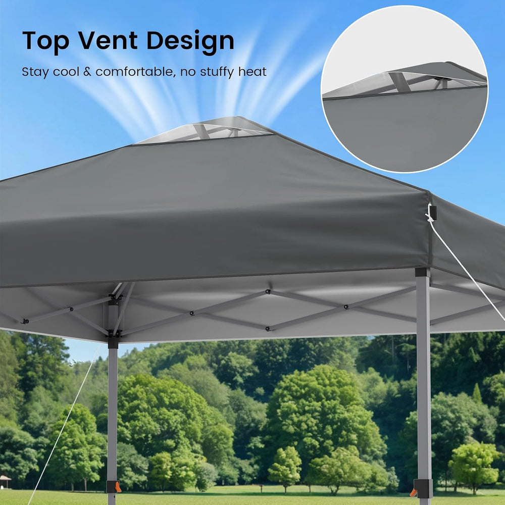 Raynesys 10x10ft Pop Up Canopy Tent with Sidewalls for Events, Parties