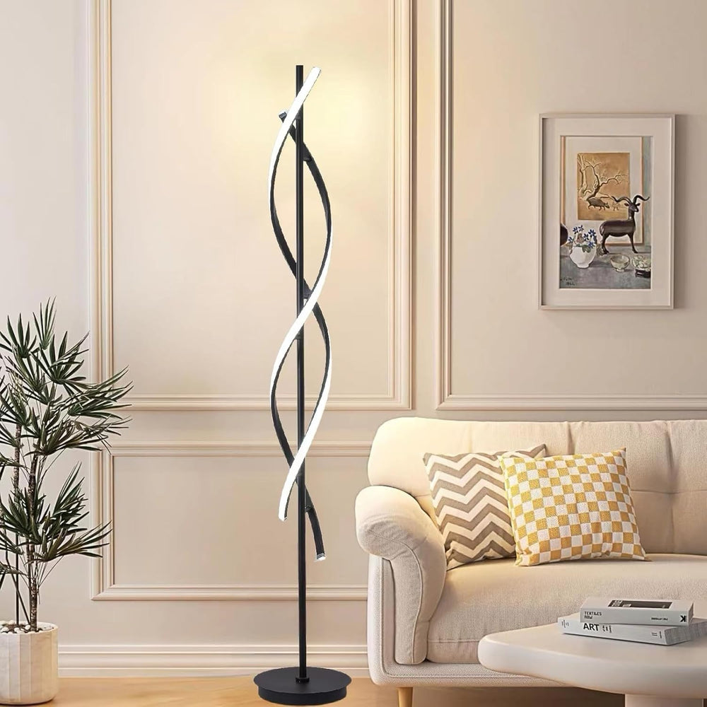 NKU Spiral Floor Lamp for Living Room Modern LED Floor Light with Remote Dimm...