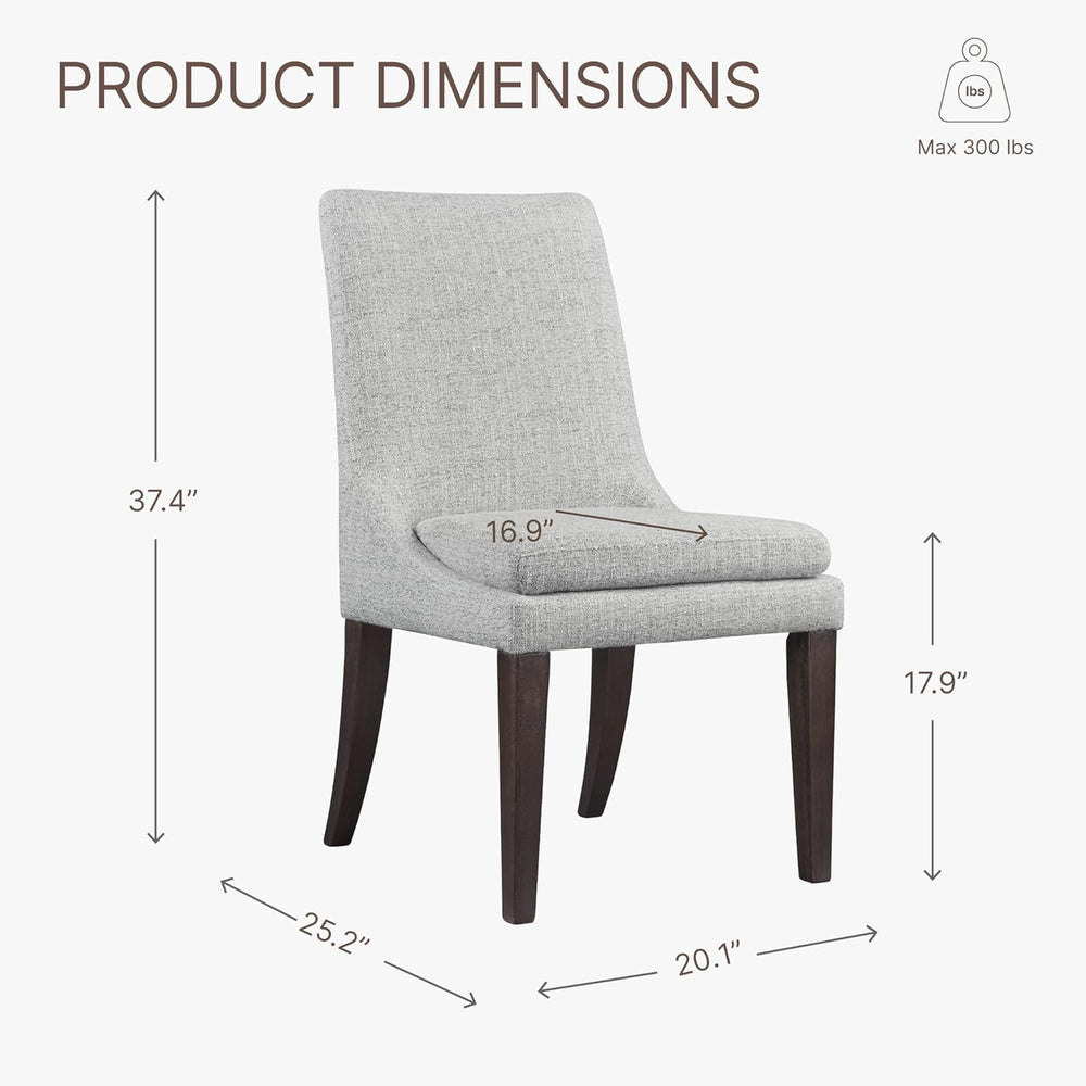 KISLOT Upholstered Dining Chairs Modern Sidechair Performance Fabric High Bac...