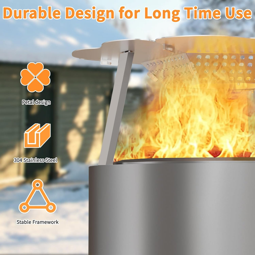 Heat Deflector for Solo Stove Bonfire 19.5", Portable 304 Stainless Stee...