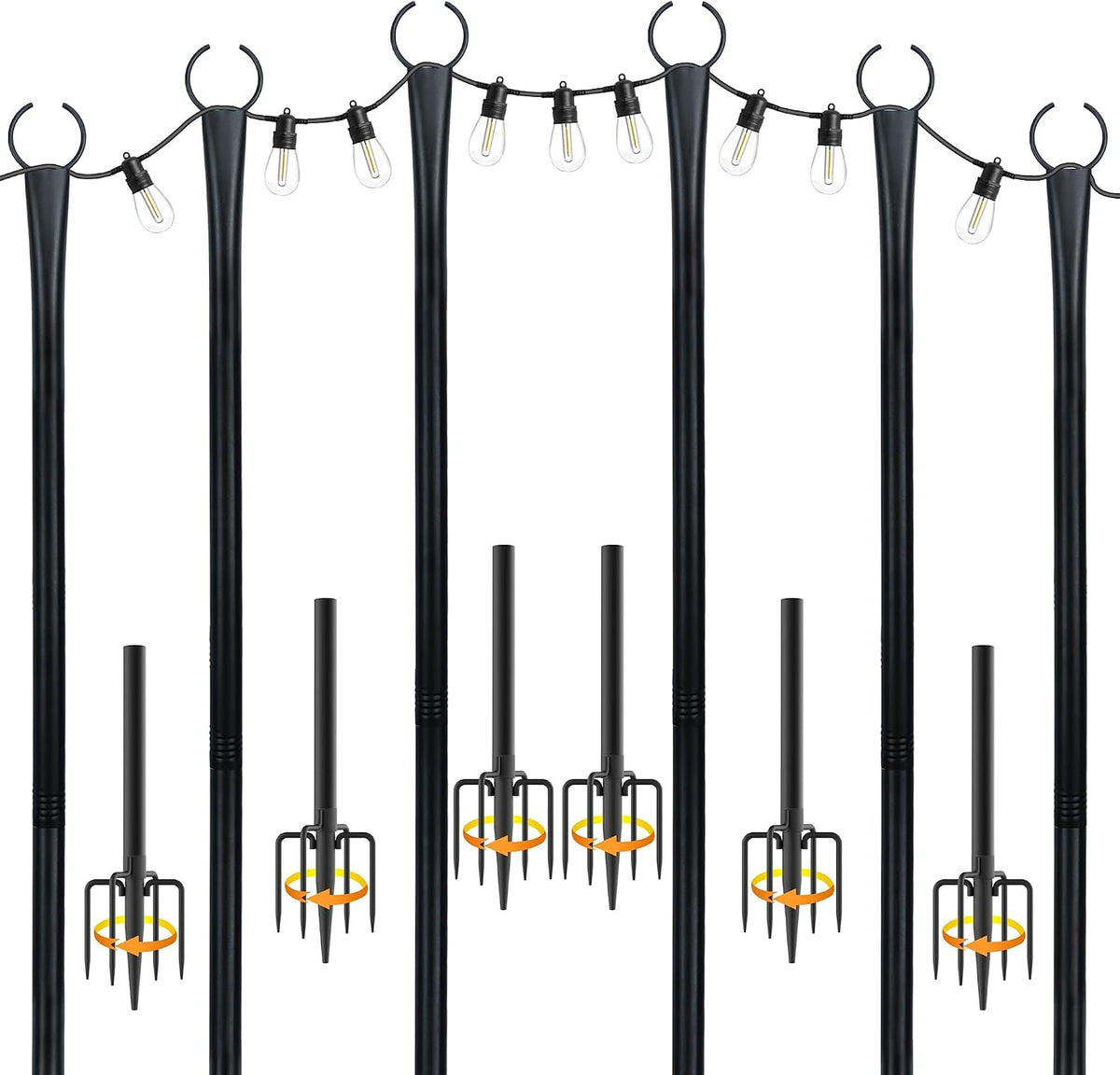10 ft string light poles for outside, 6, main product view